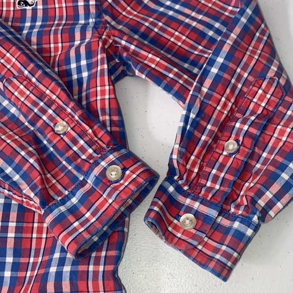 Vineyard Vines Toddler Boy Long Sleeve Button Down Plaid Dressy Shirt Size 4t - Picture 4 of 10